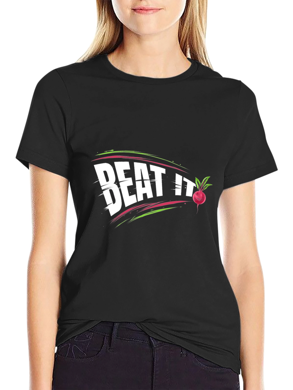 Beat It Beet Pun T-Shirt Funny Graphic Tee