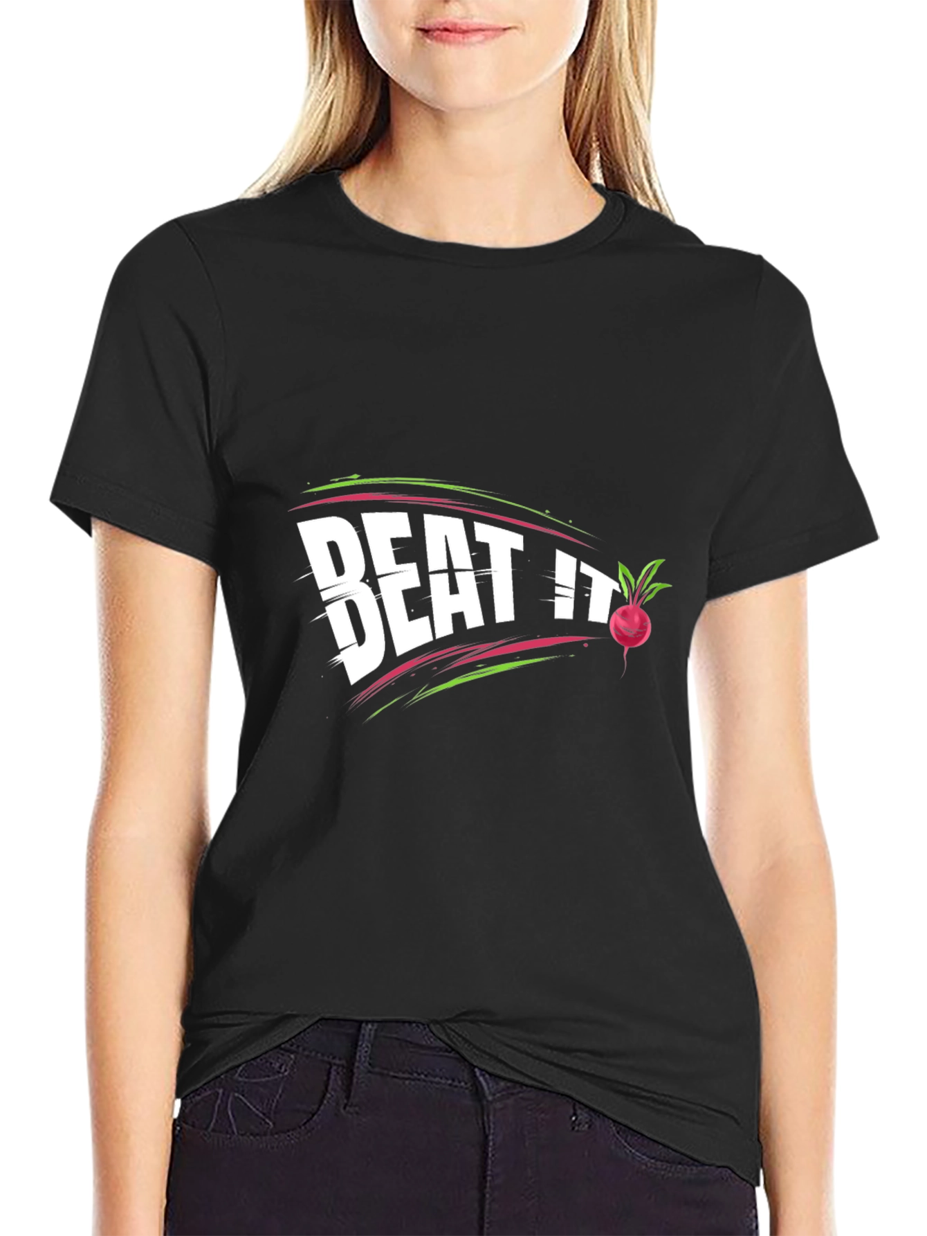 Beat It Beet Pun T-Shirt Funny Graphic Tee
