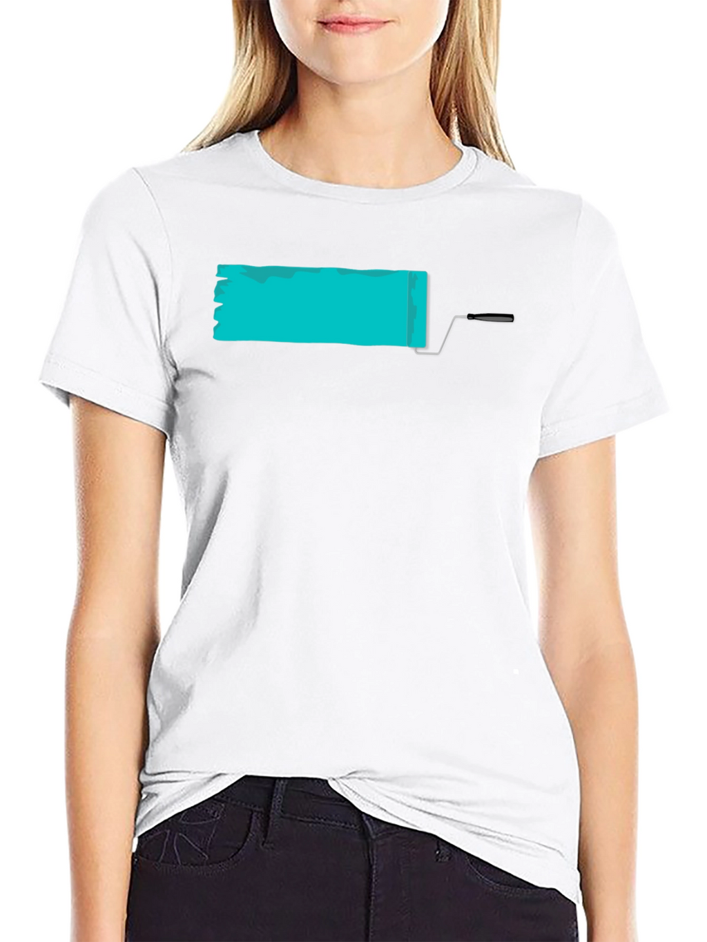 Paint Roller Graphic Tee - Modern Artistic Design