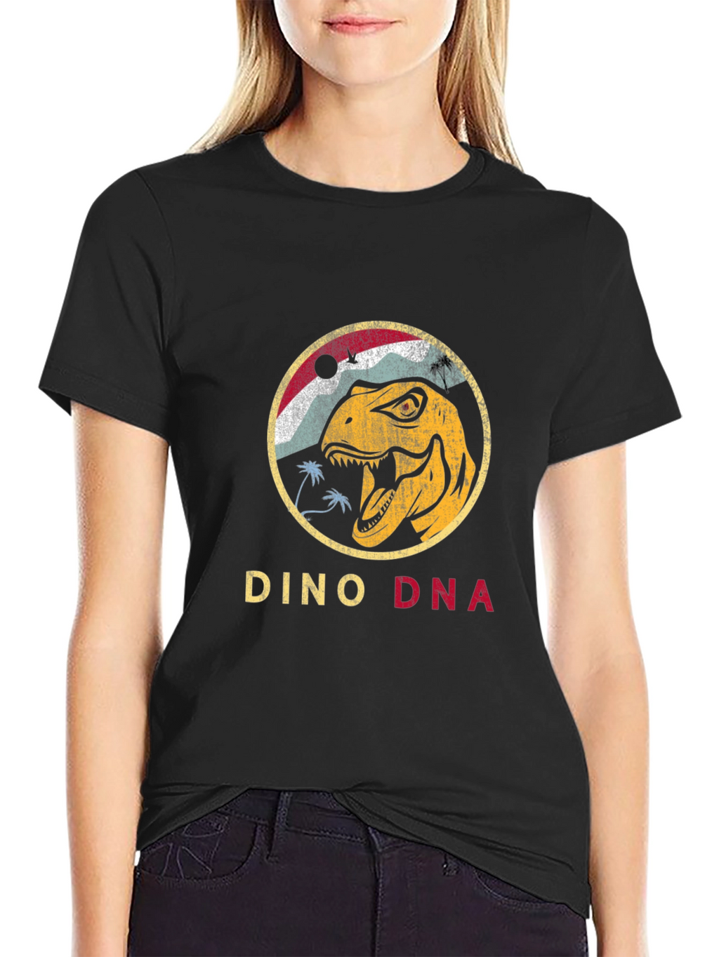 Dino DNA Graphic Tee - Retro Dinosaur T-Shirt