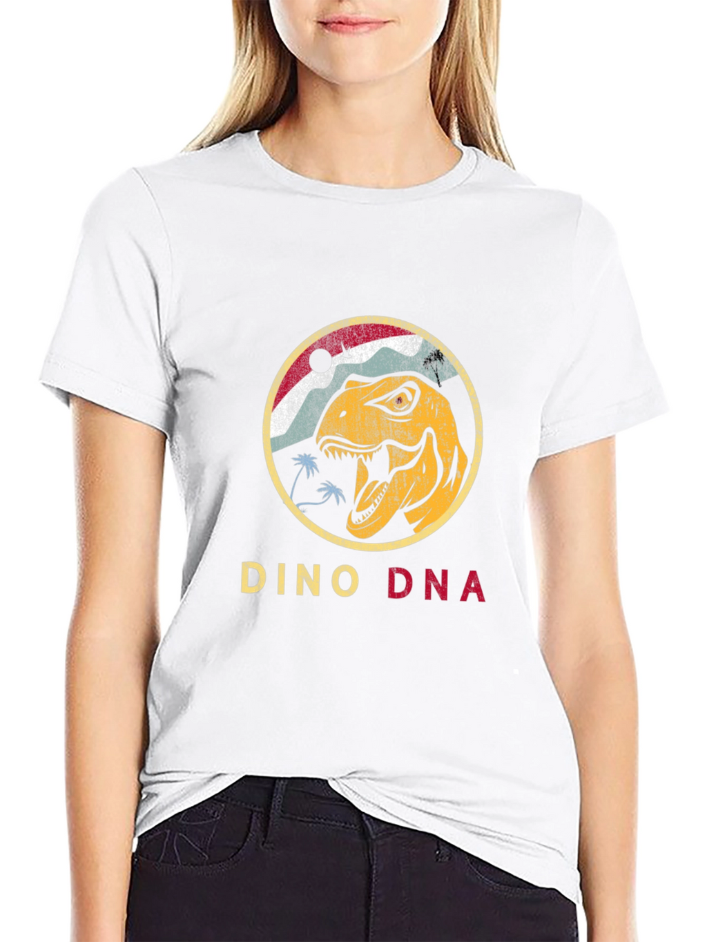 Dino DNA Graphic Tee - Retro Dinosaur T-Shirt