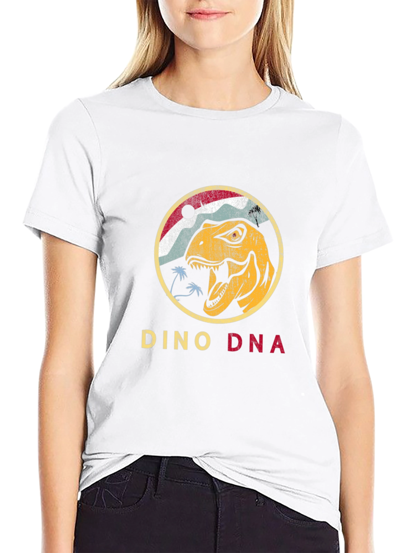 Dino DNA Graphic Tee - Retro Dinosaur T-Shirt