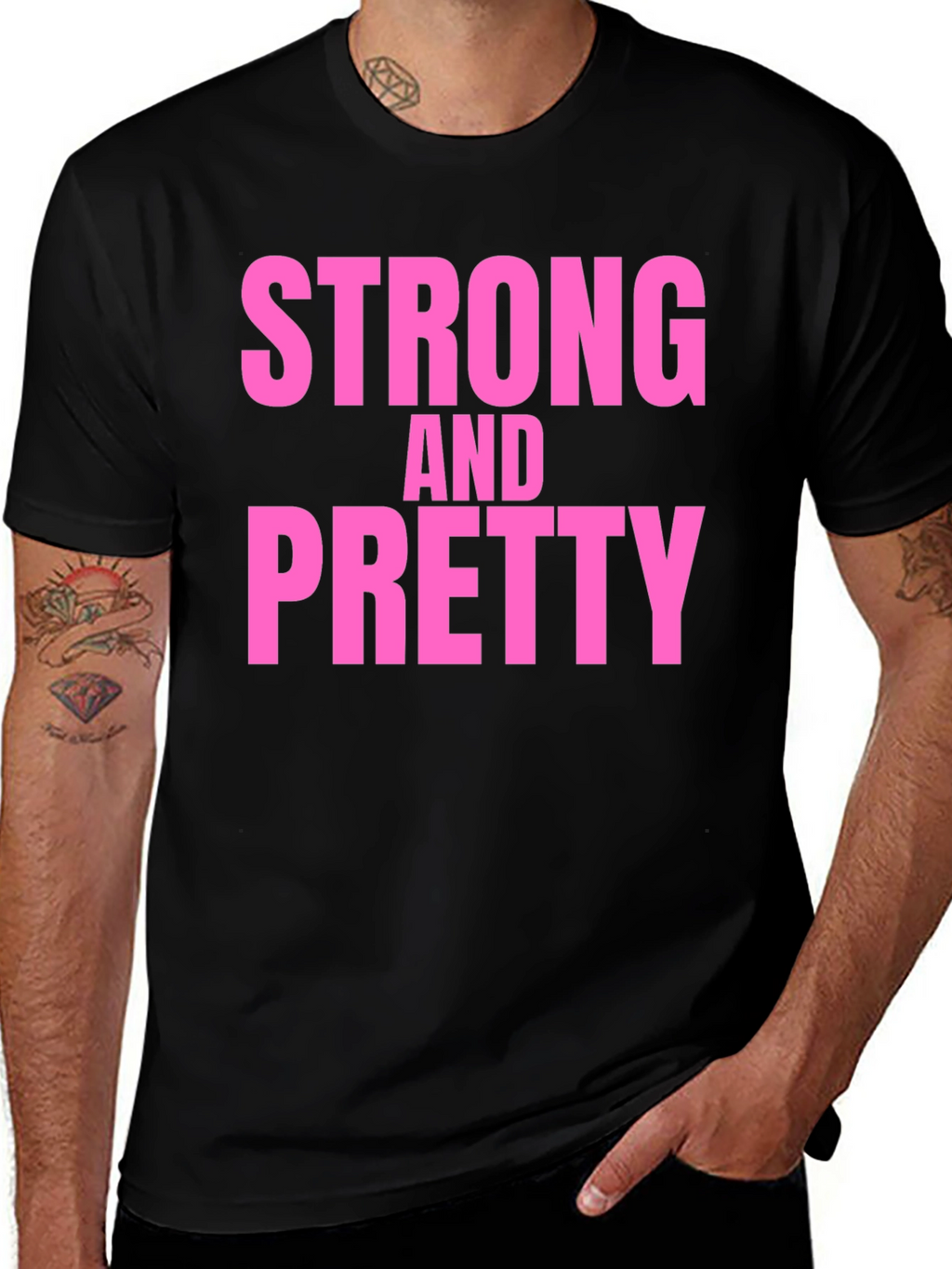 Strong & Pretty Graphic T-Shirt - Black