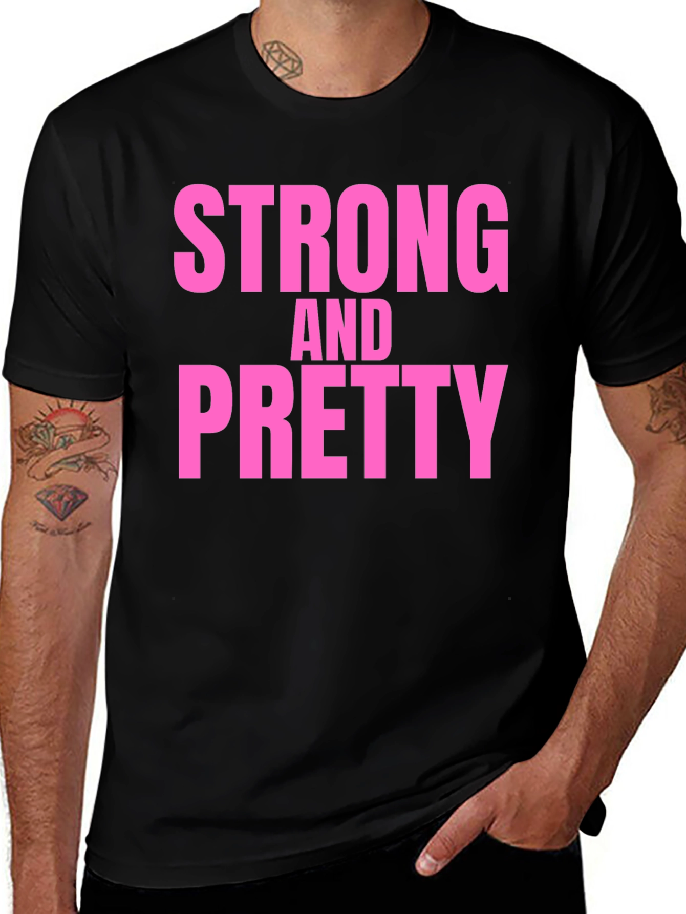 Strong & Pretty Graphic T-Shirt - Black