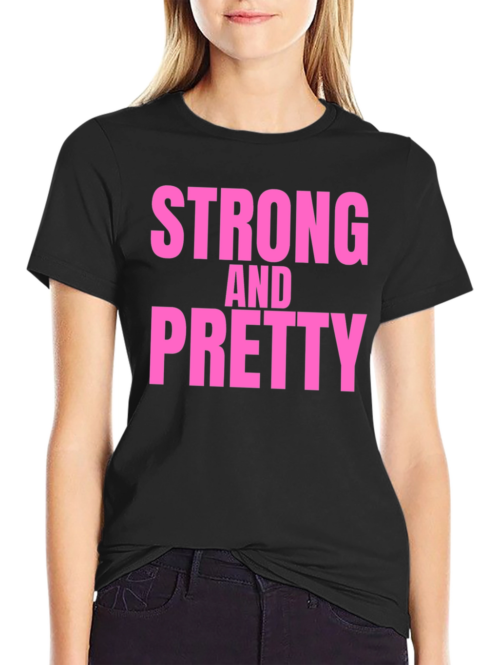 Strong & Pretty Graphic T-Shirt - Black