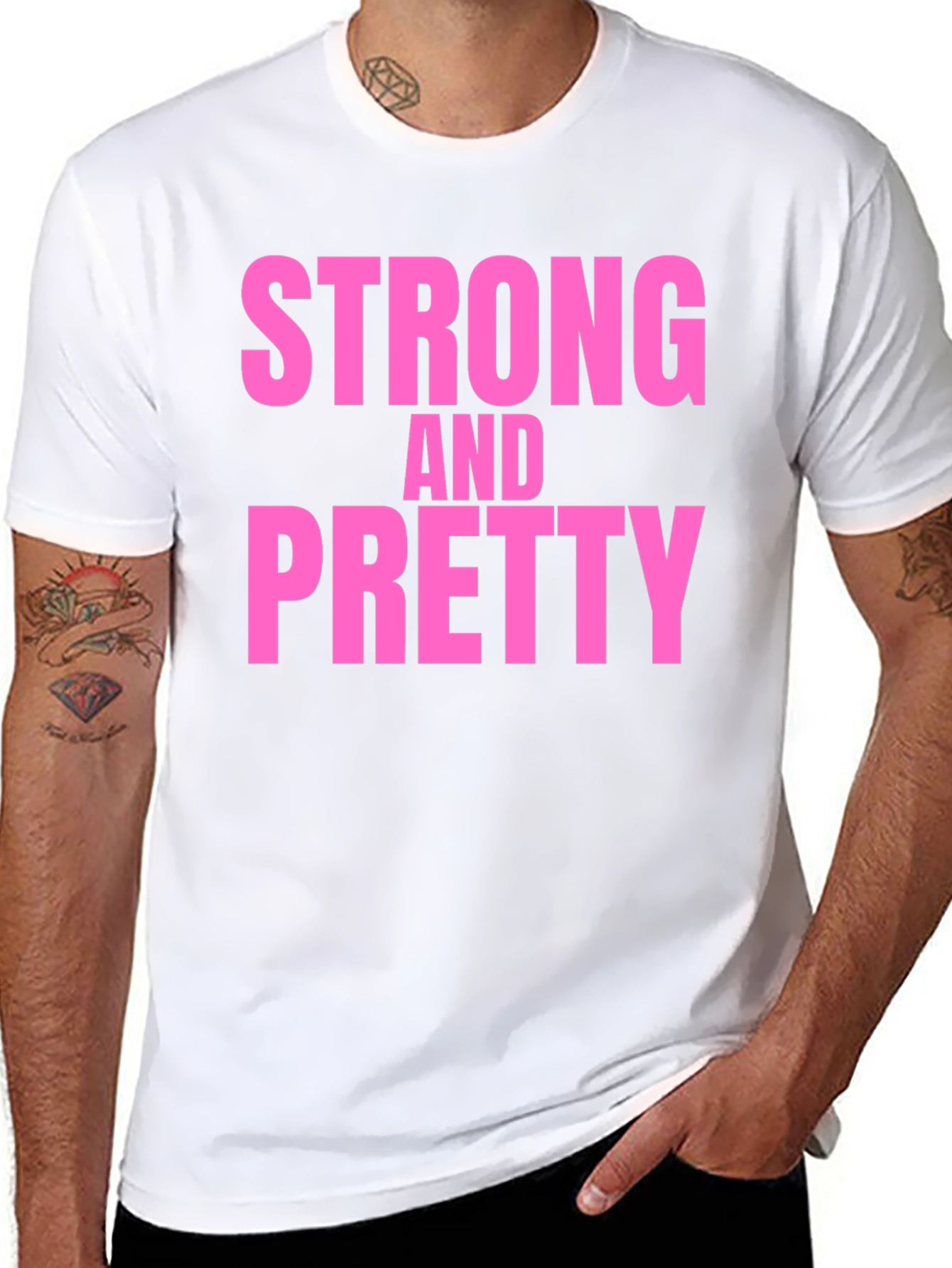 Strong & Pretty Graphic T-Shirt - Black
