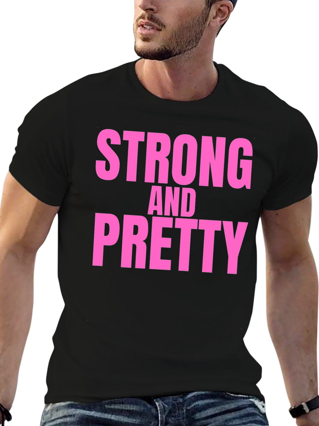 Strong & Pretty Graphic T-Shirt - Black