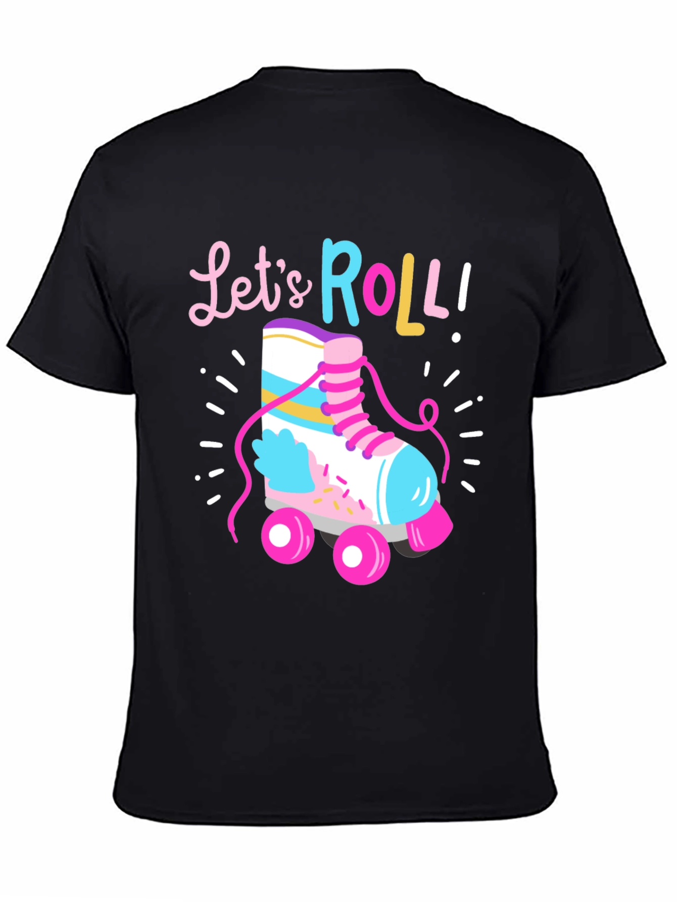 Lets Roll Retro Roller Skate T-Shirt