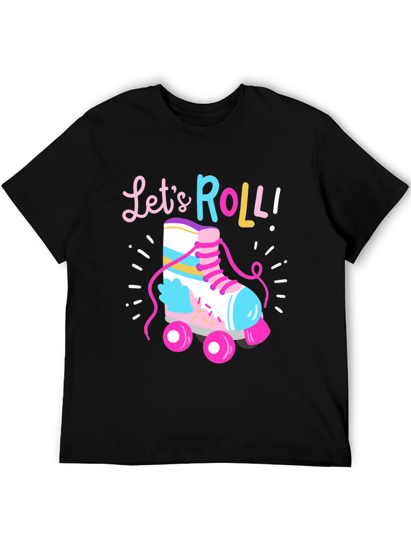 Lets Roll Retro Roller Skate T-Shirt