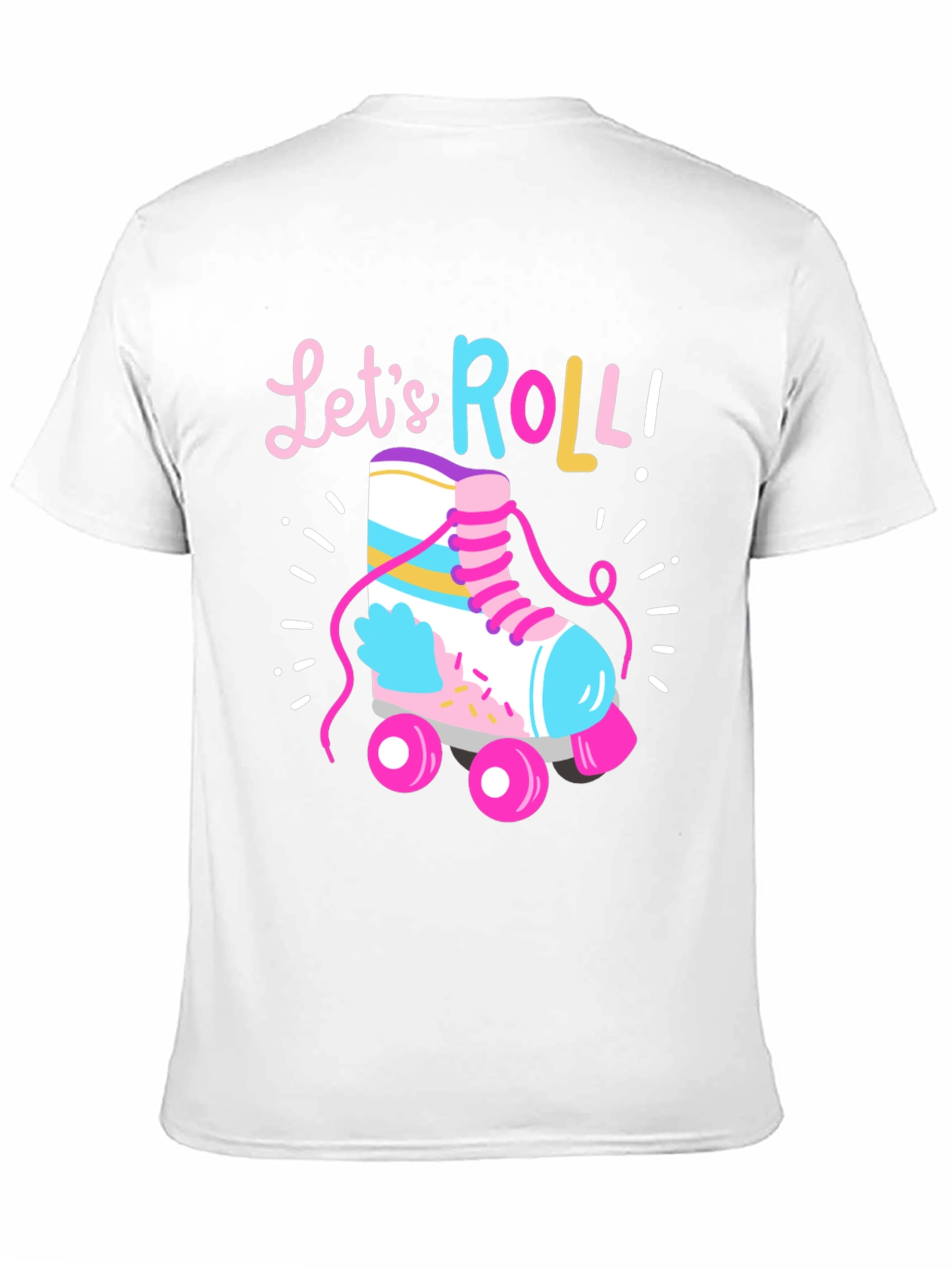 Lets Roll Retro Roller Skate T-Shirt