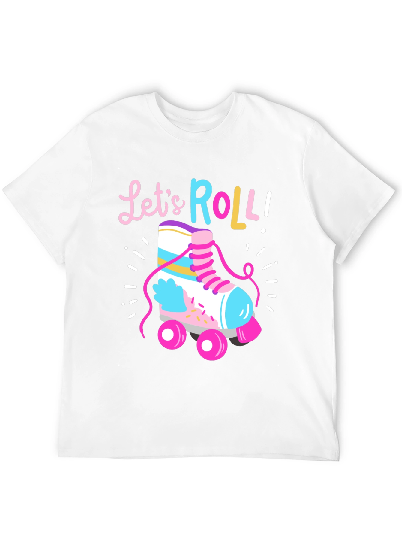 Lets Roll Retro Roller Skate T-Shirt