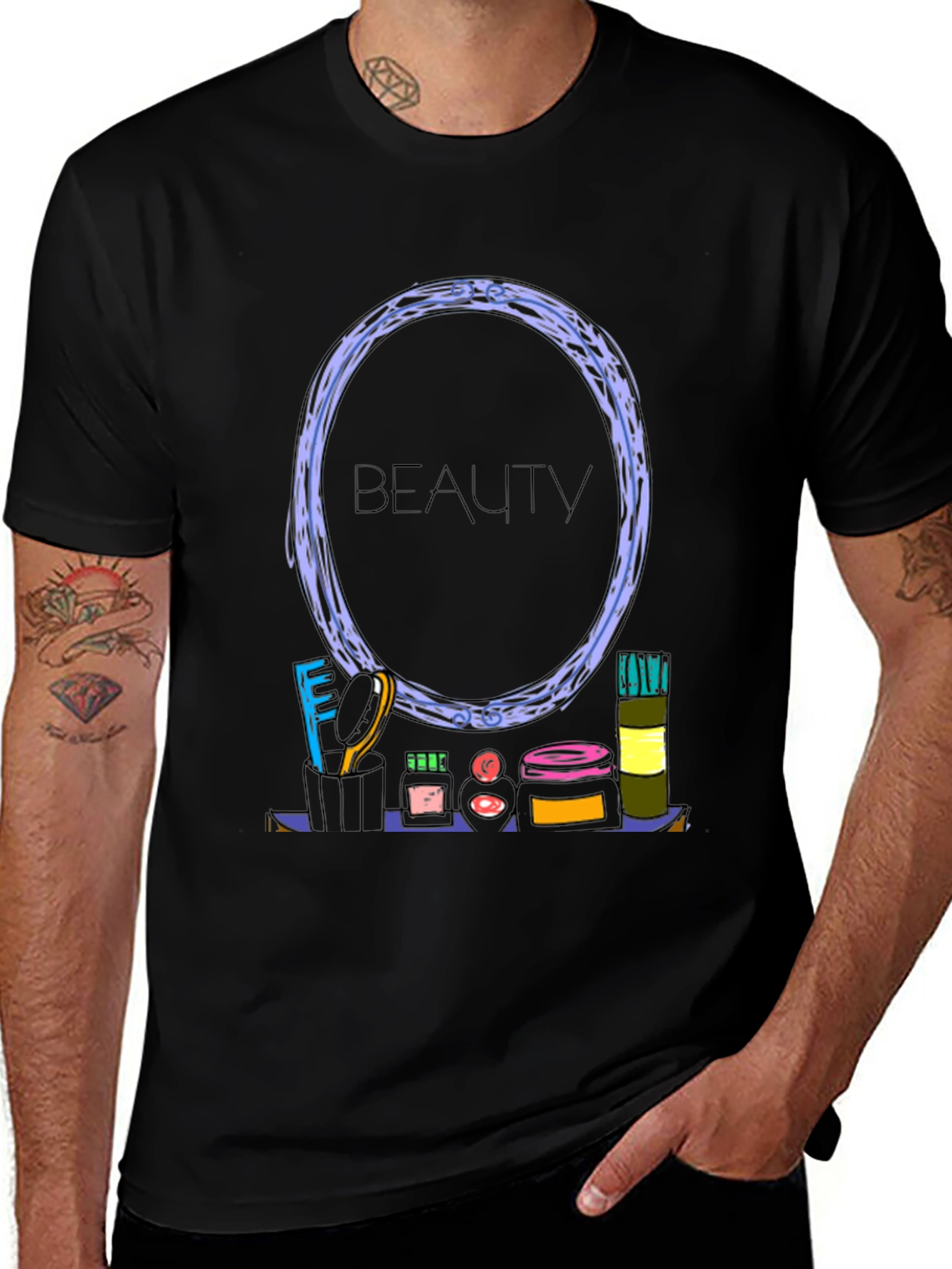 Beauty Themed Graphic T-Shirt