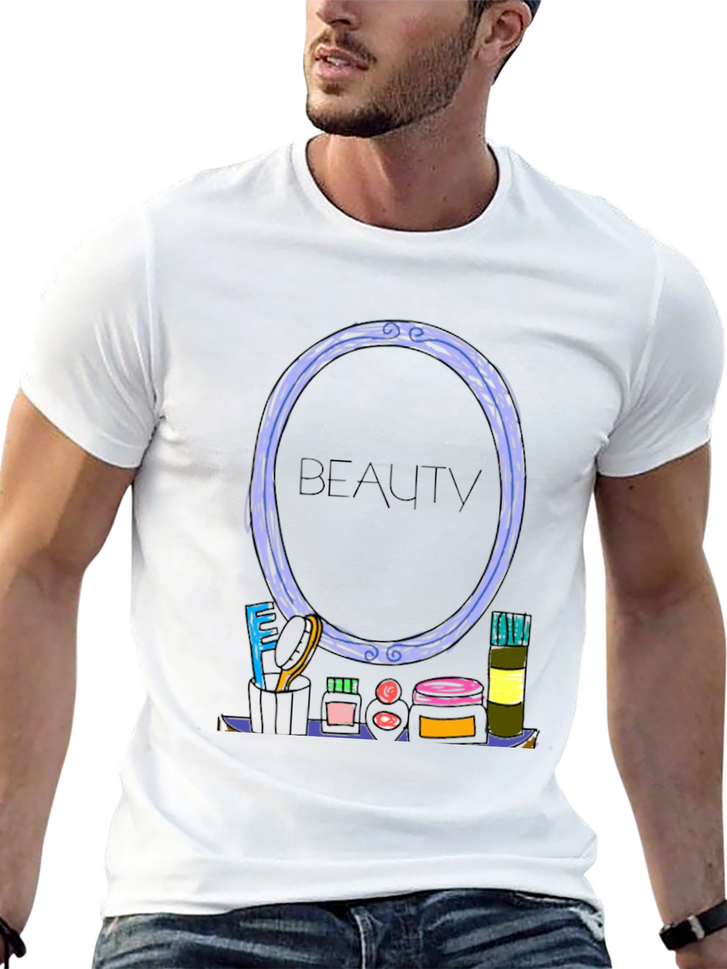Beauty Themed Graphic T-Shirt