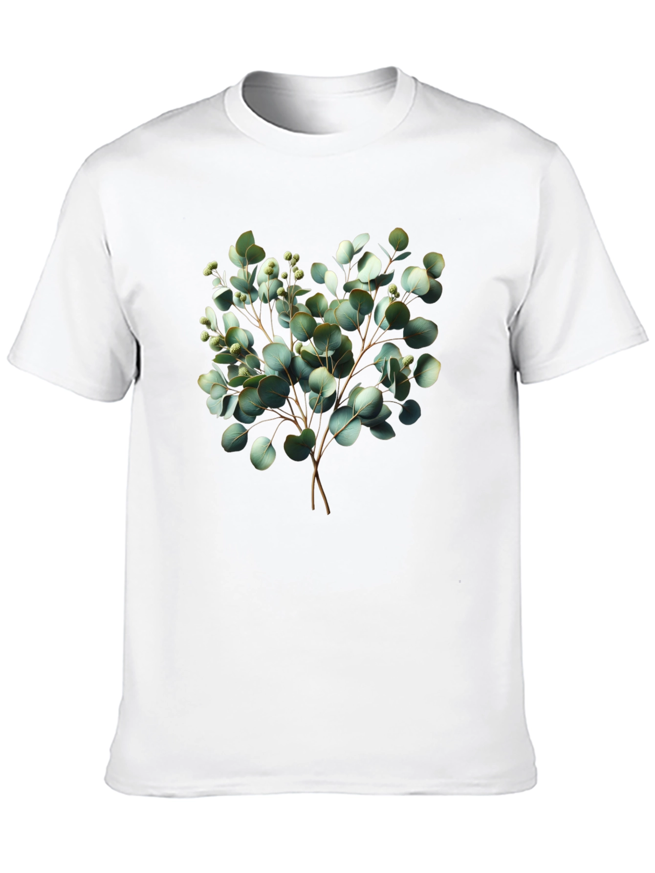 Eucalyptus Print Black T-Shirt