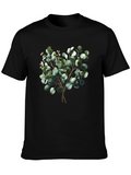 Eucalyptus Print Black T-Shirt