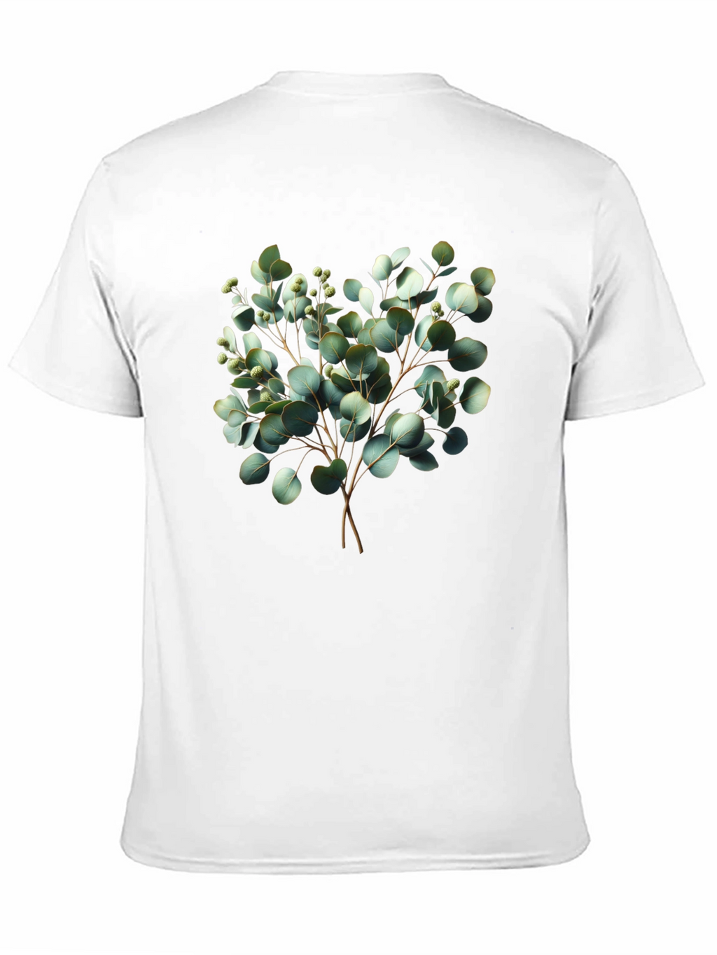 Eucalyptus Print Black T-Shirt