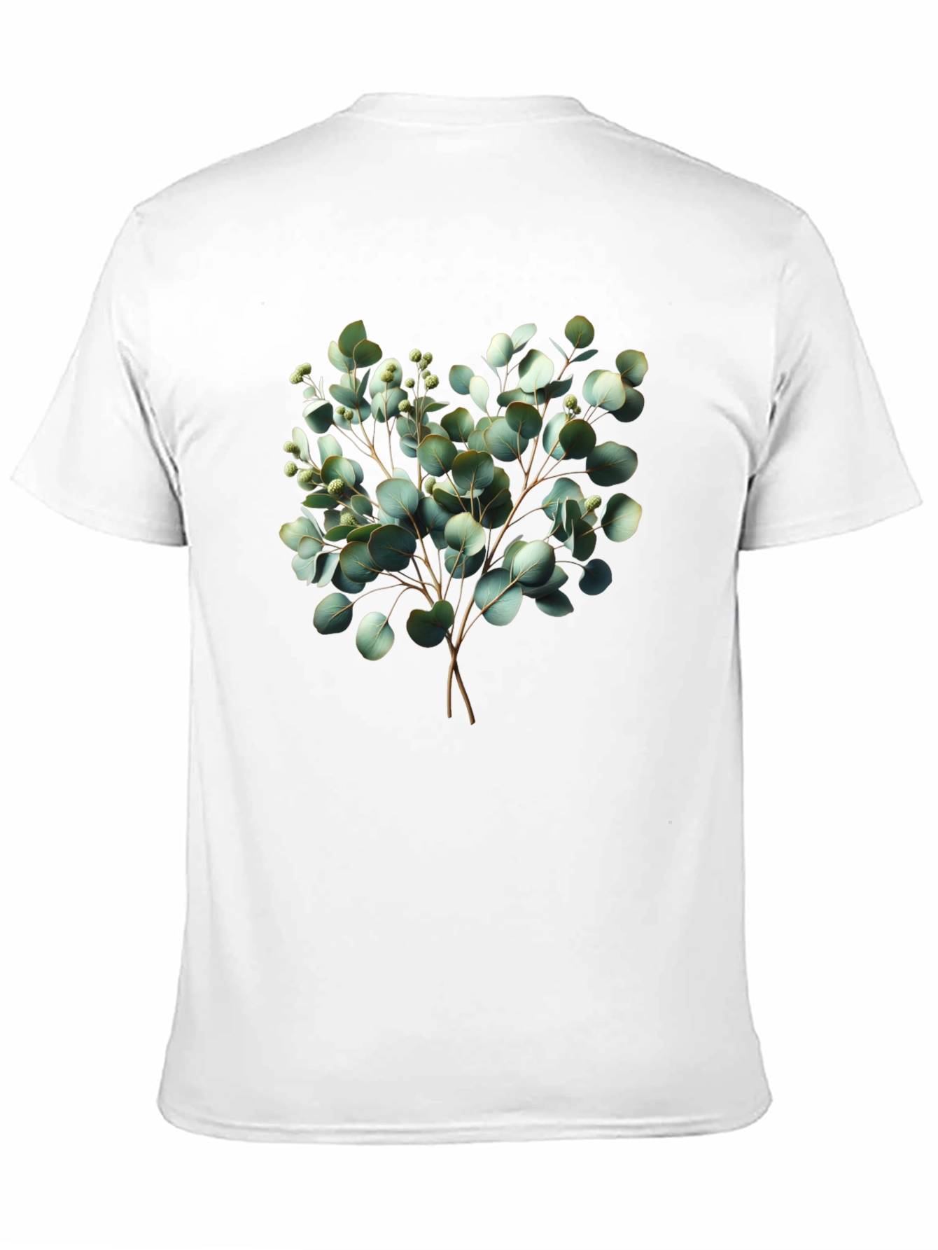 Eucalyptus Print Black T-Shirt