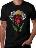 Artistic Rose Graphic T-Shirt