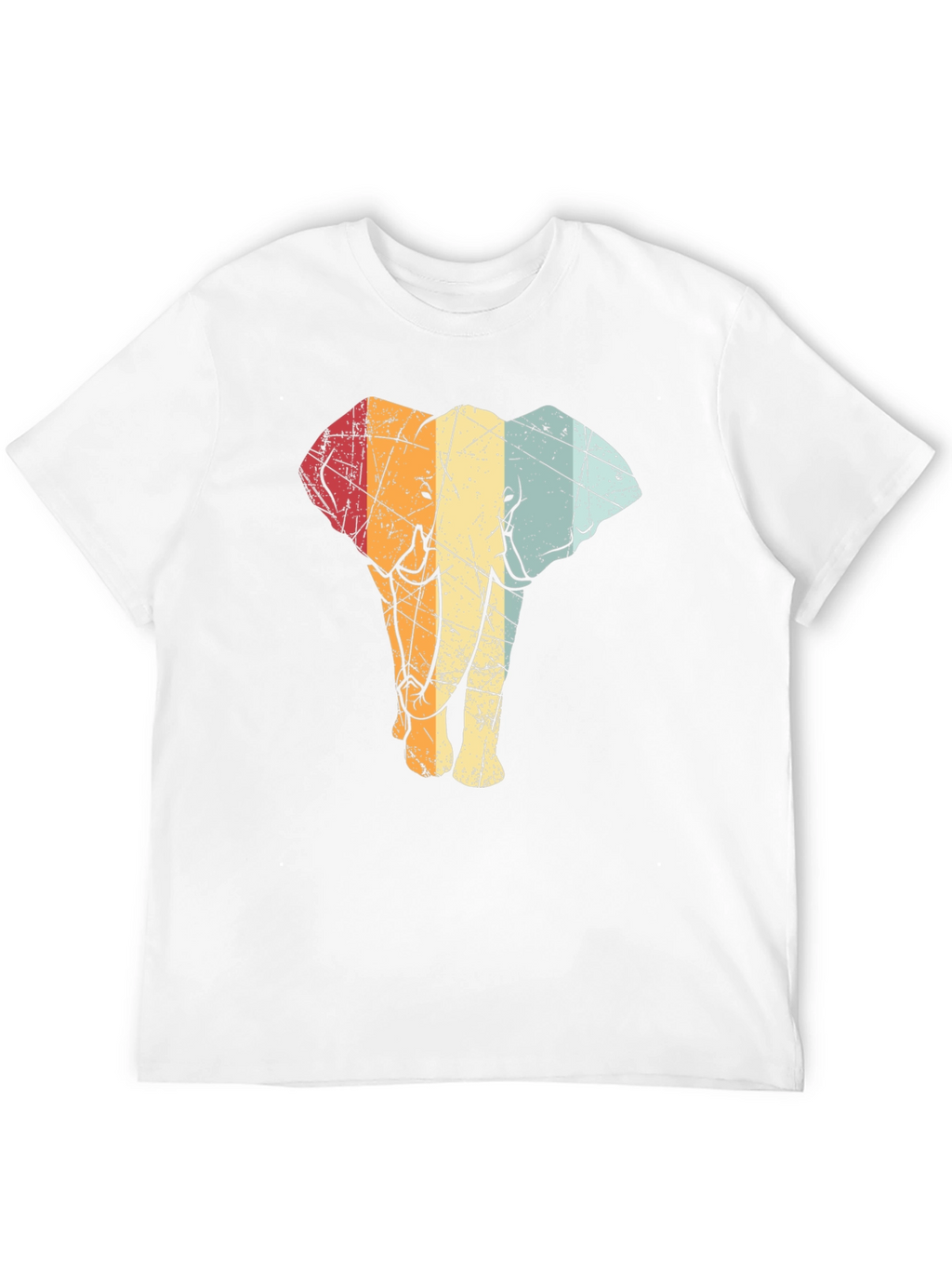 Retro Elephant Graphic Tee - Black T-Shirt