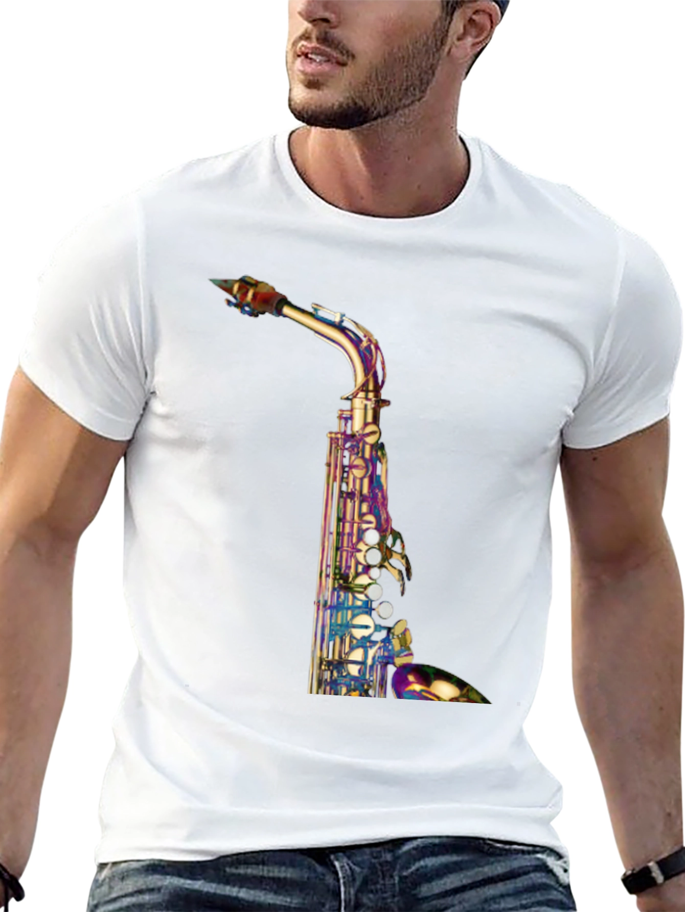 Saxophone Graphic T-Shirt - Unique Music Lover Tee