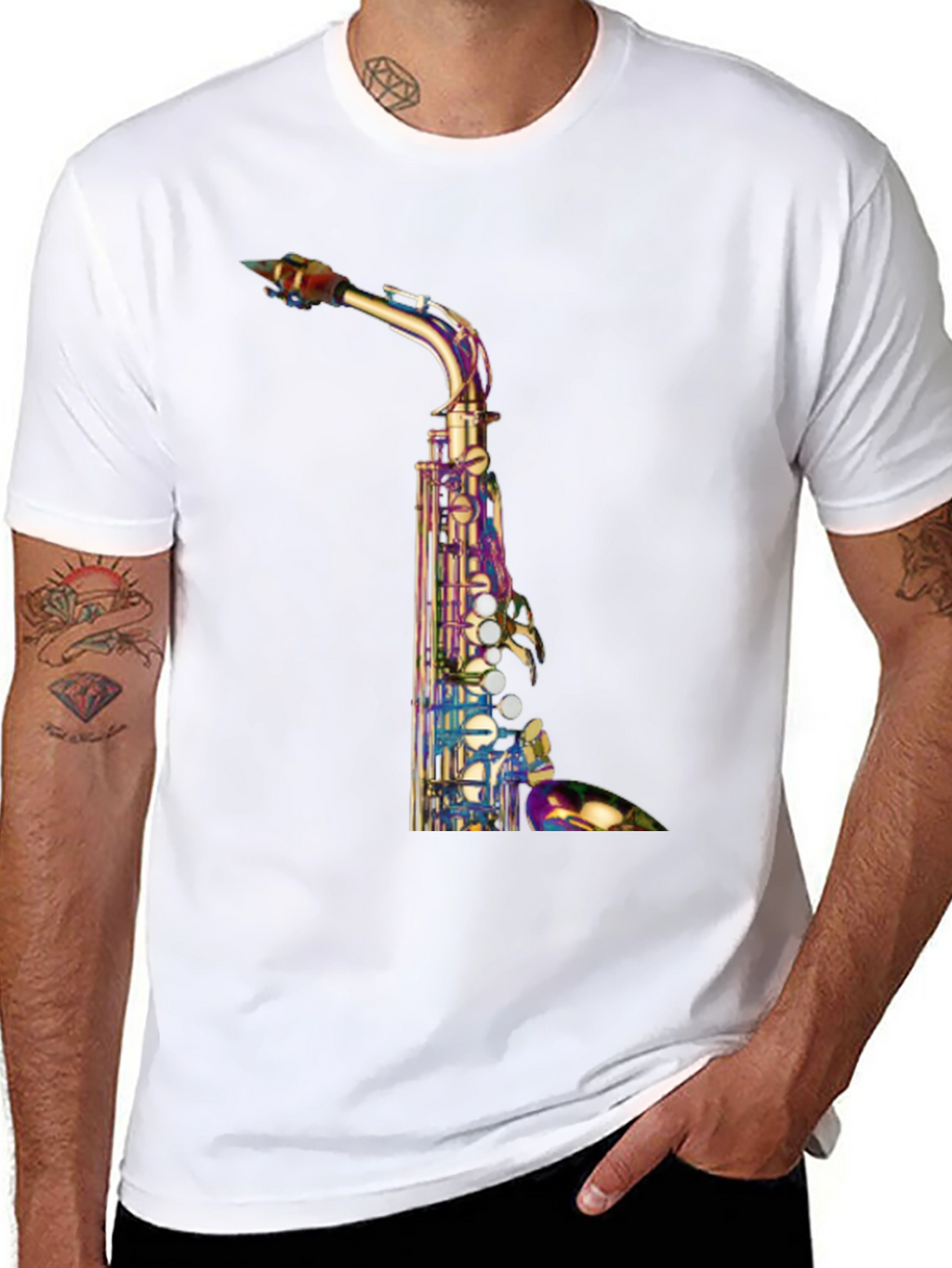 Saxophone Graphic T-Shirt - Unique Music Lover Tee