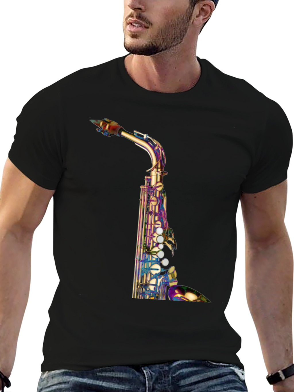 Saxophone Graphic T-Shirt - Unique Music Lover Tee