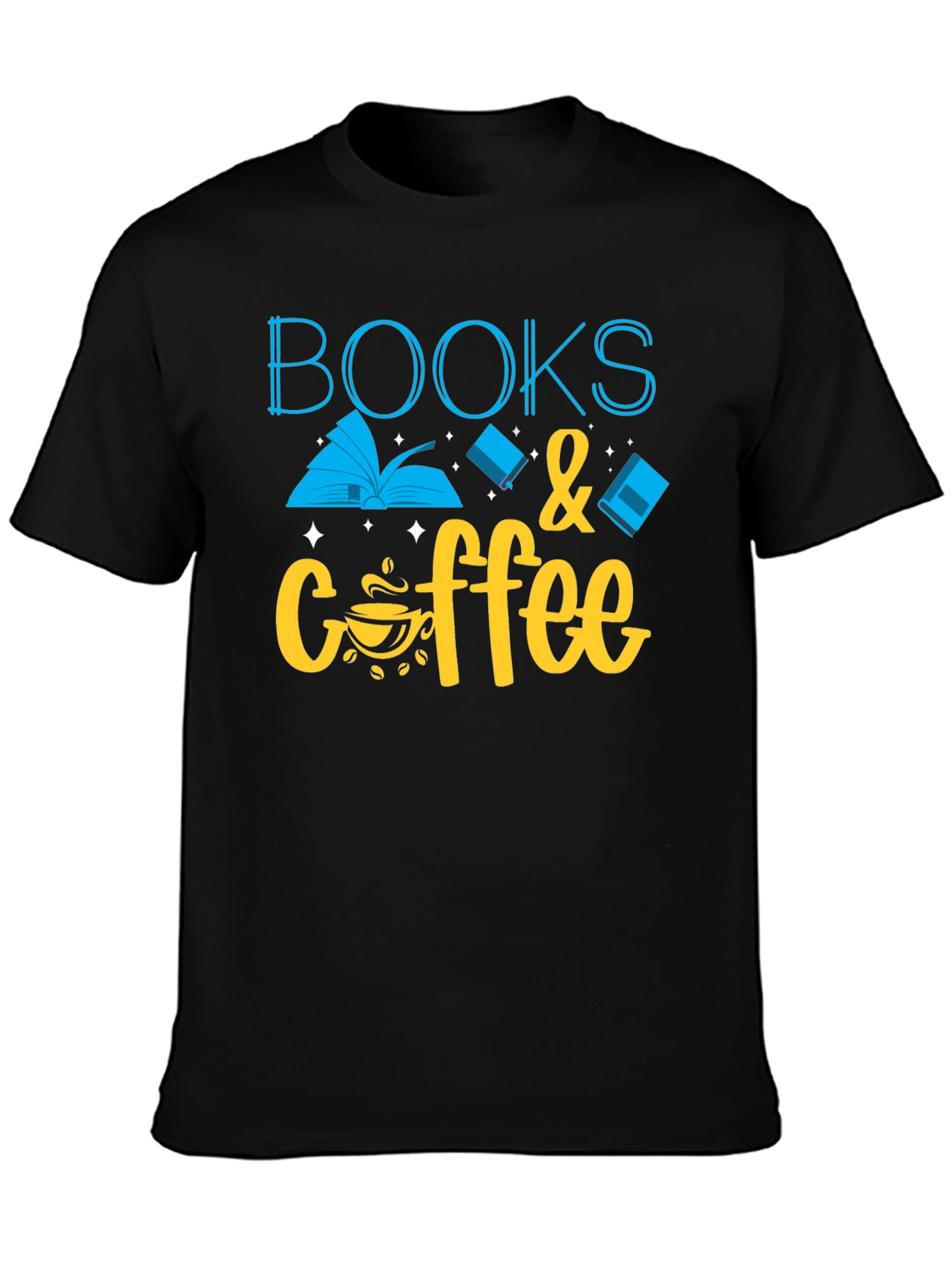 Books & Coffee Graphic T-Shirt