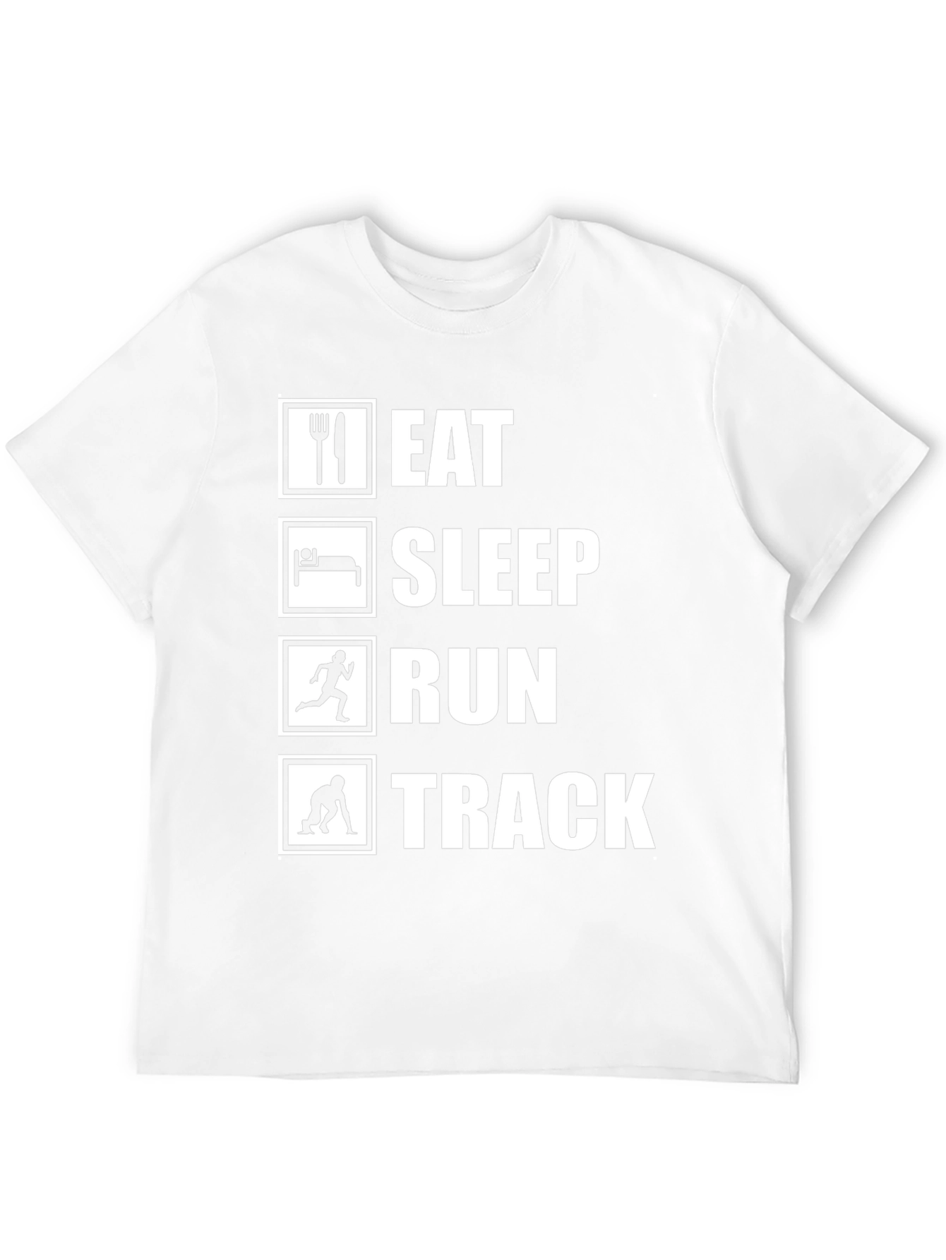 Eat Sleep Run Track T-Shirt - Runners Motivation