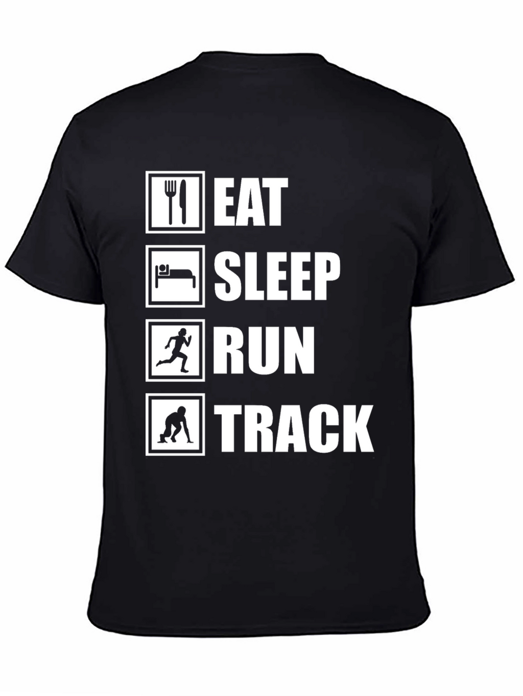Eat Sleep Run Track T-Shirt - Runners Motivation