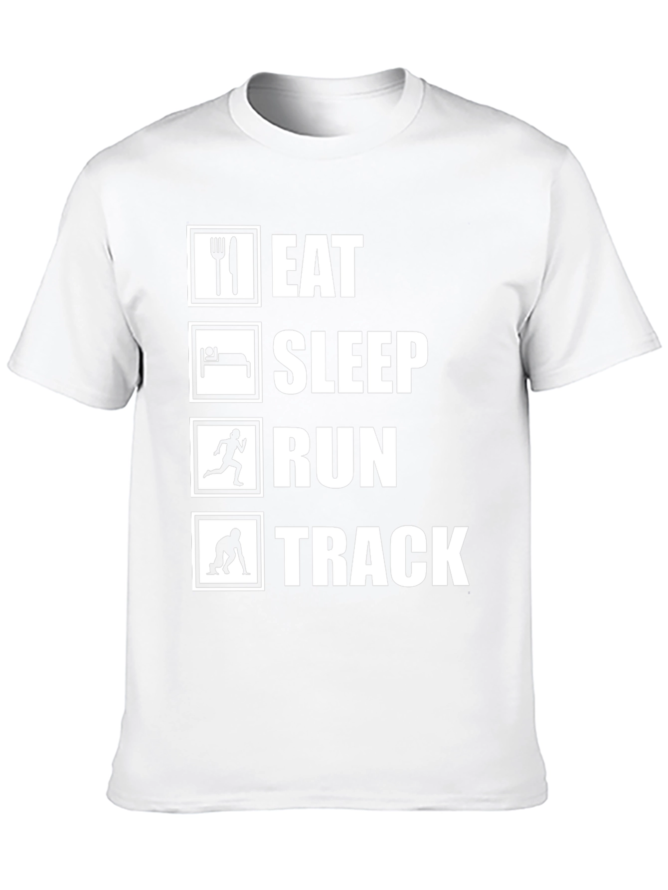 Eat Sleep Run Track T-Shirt - Runners Motivation