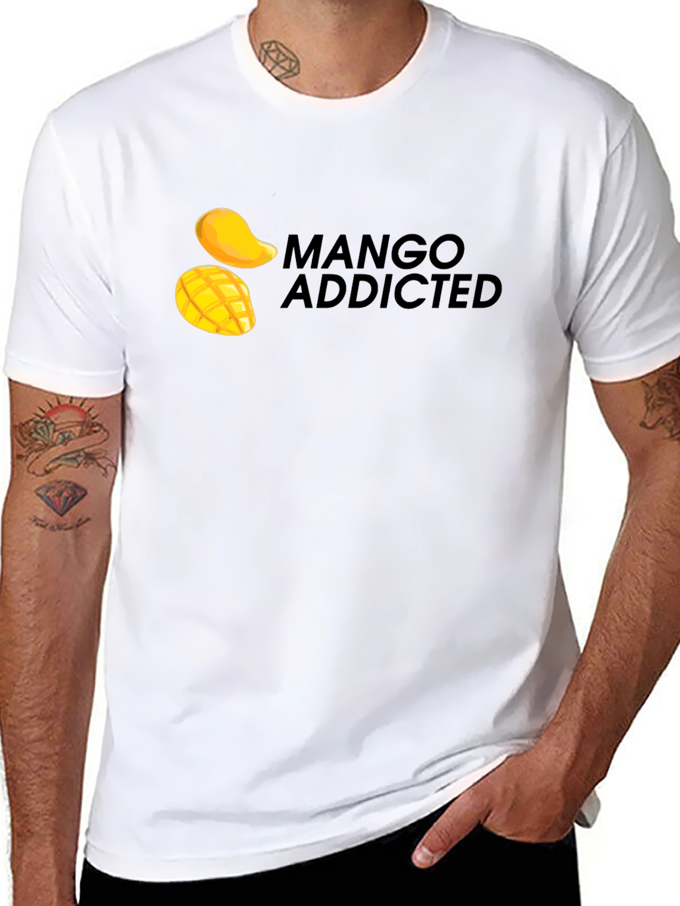 Mango Addicted Black T-Shirt