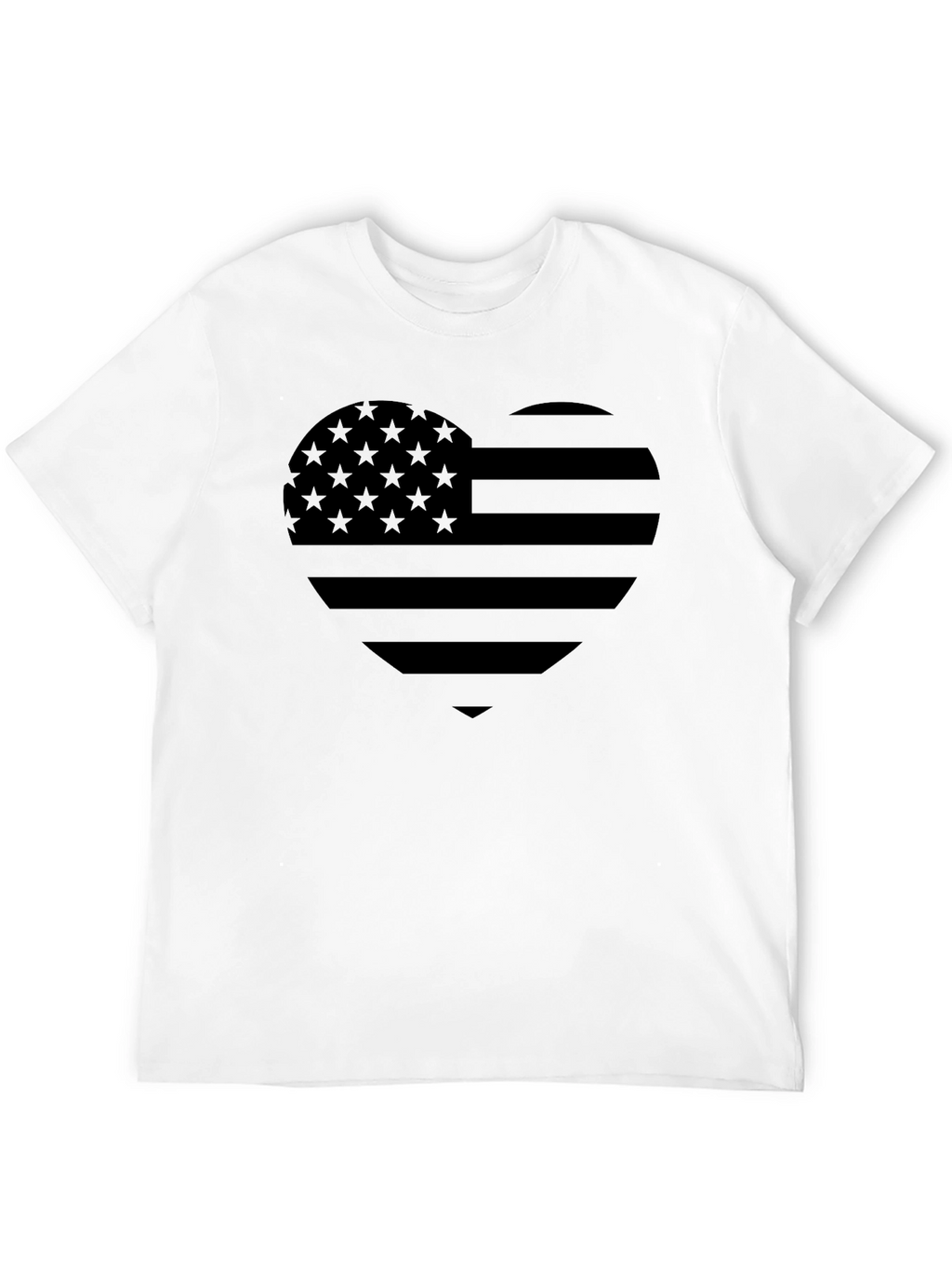 American Flag Heart T-Shirt - Patriotic Tee