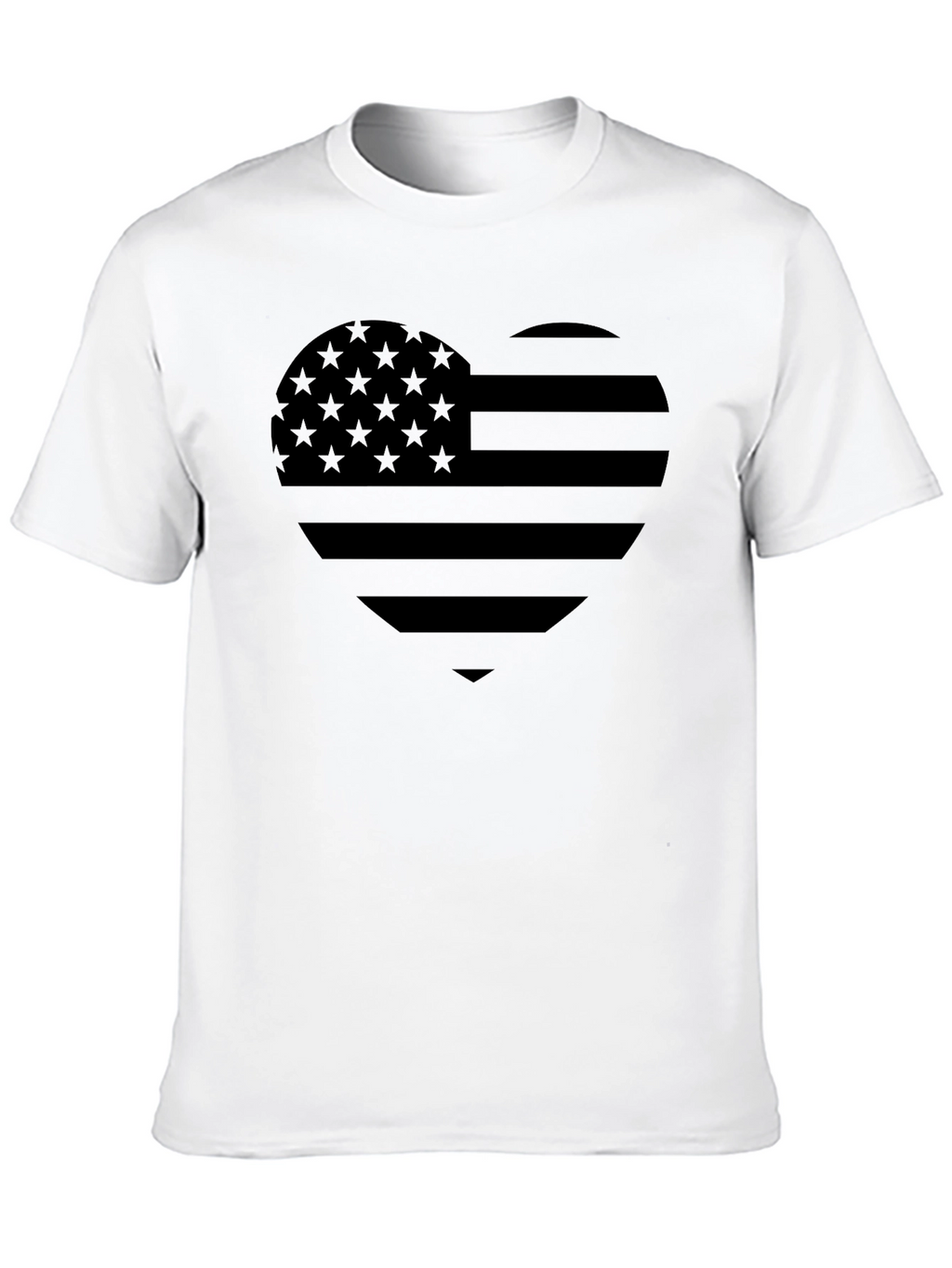 American Flag Heart T-Shirt - Patriotic Tee