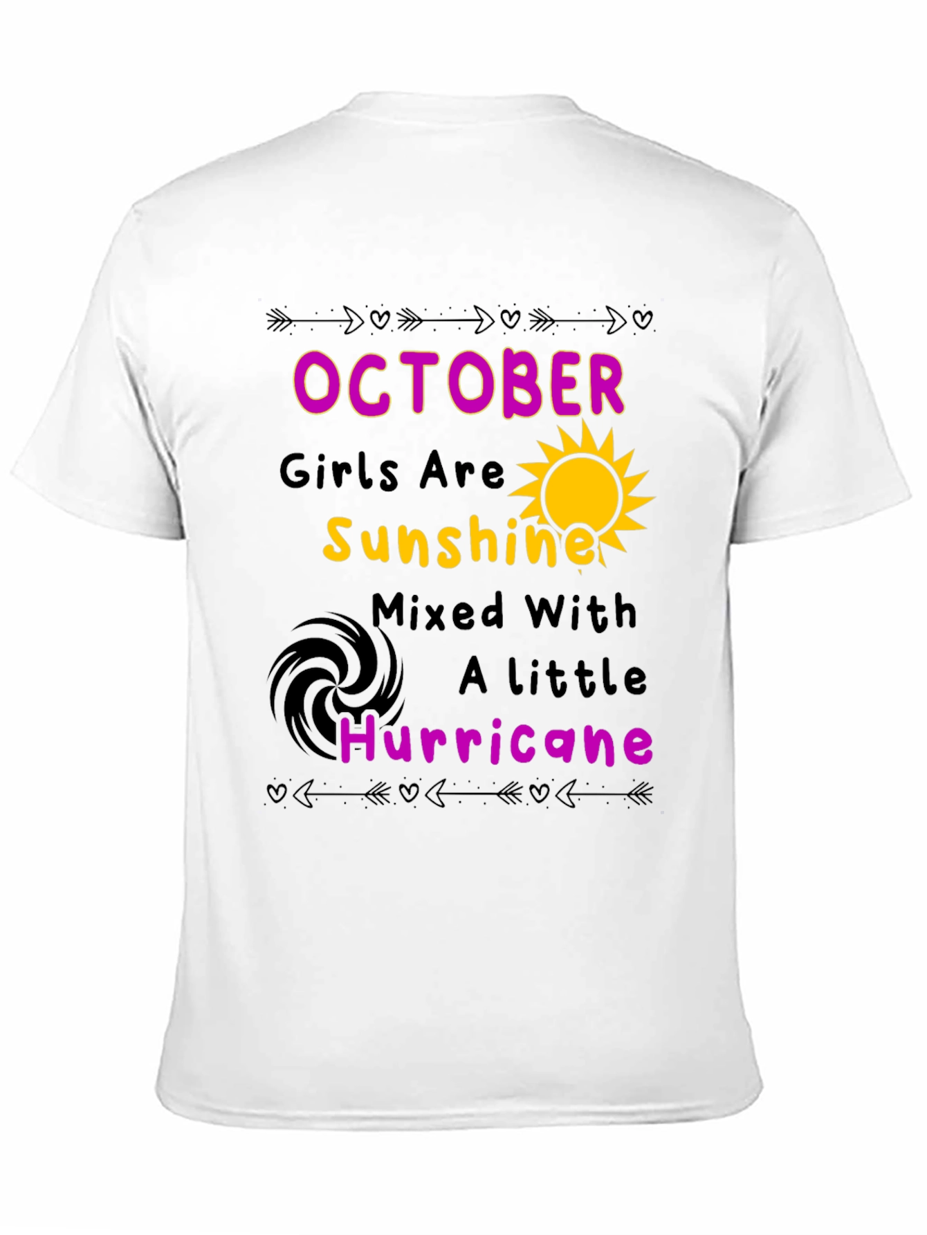 October Girls Sunshine Hurricane Black T-Shirt