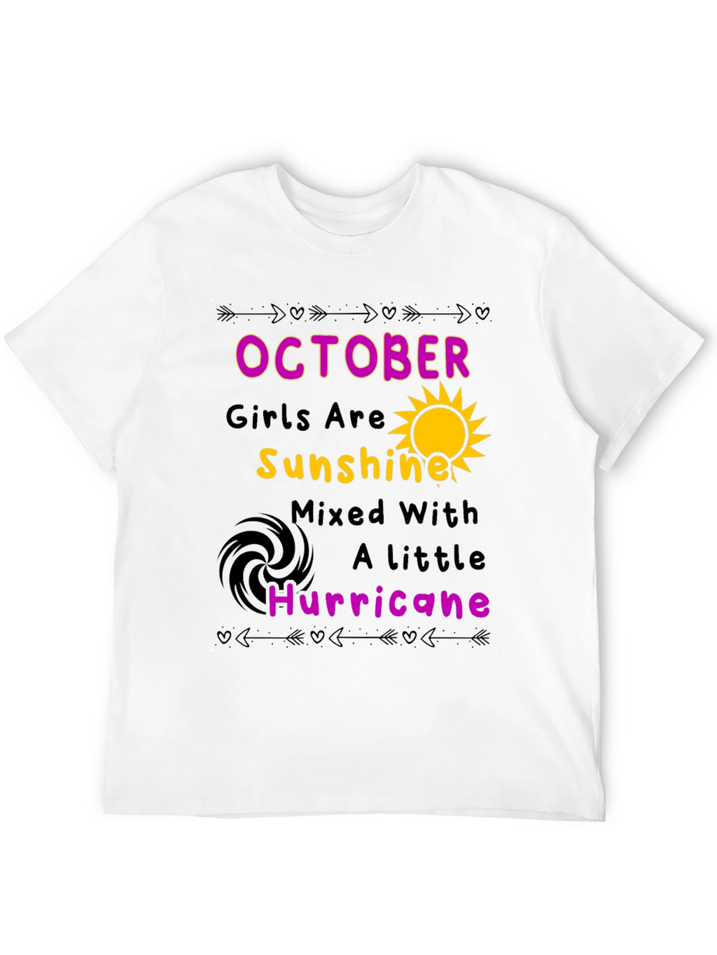 October Girls Sunshine Hurricane Black T-Shirt