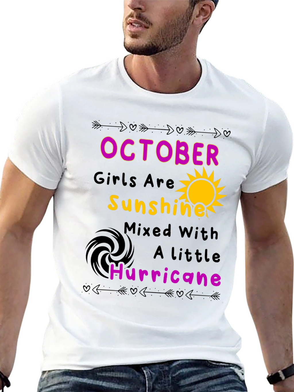 October Girls Sunshine Hurricane Black T-Shirt