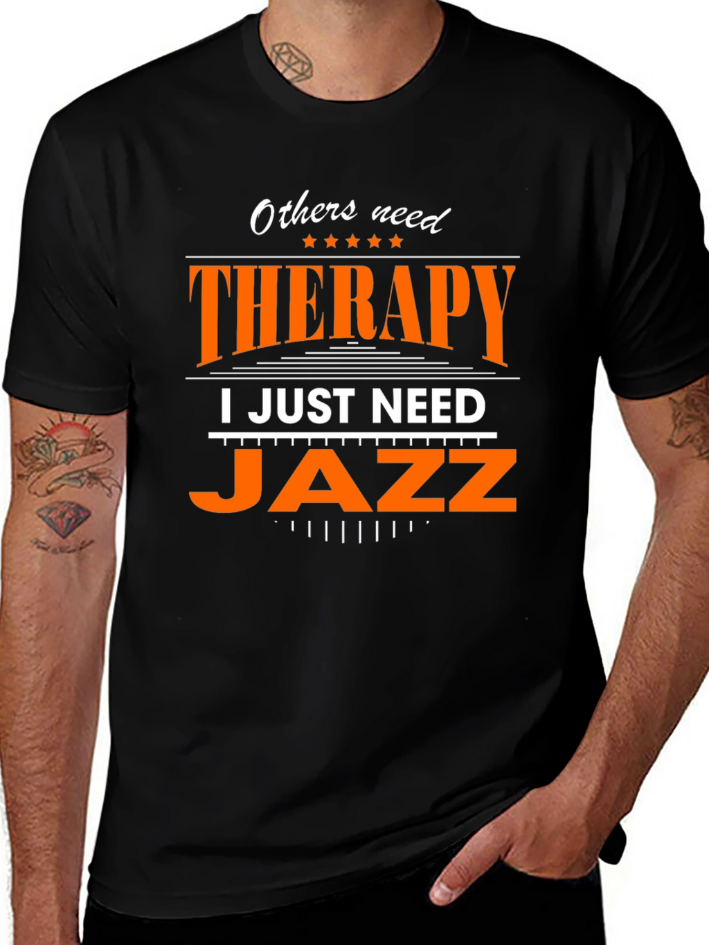 Jazz Therapy Graphic Tee - Music Lover T-Shirt