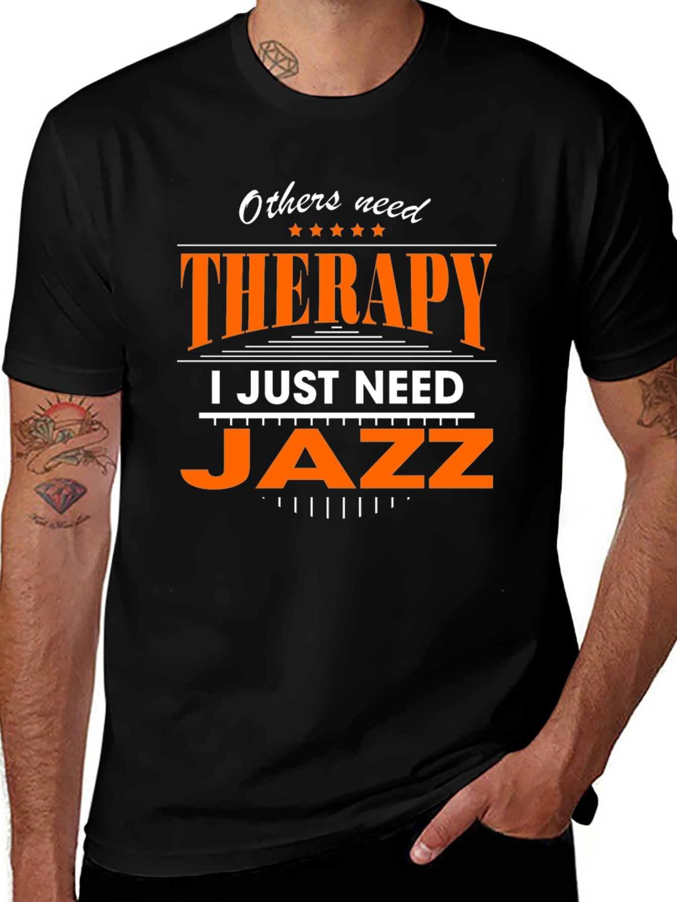 Jazz Therapy Graphic Tee - Music Lover T-Shirt