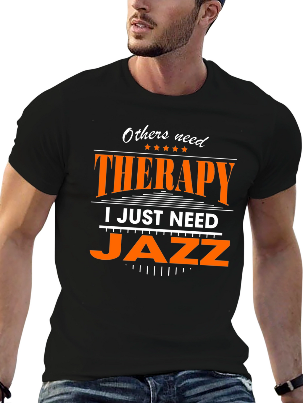 Jazz Therapy Graphic Tee - Music Lover T-Shirt
