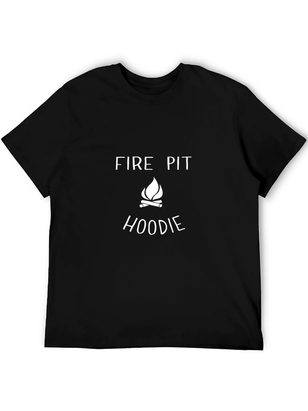 Fire Pit Hoodie Graphic Tee - Black
