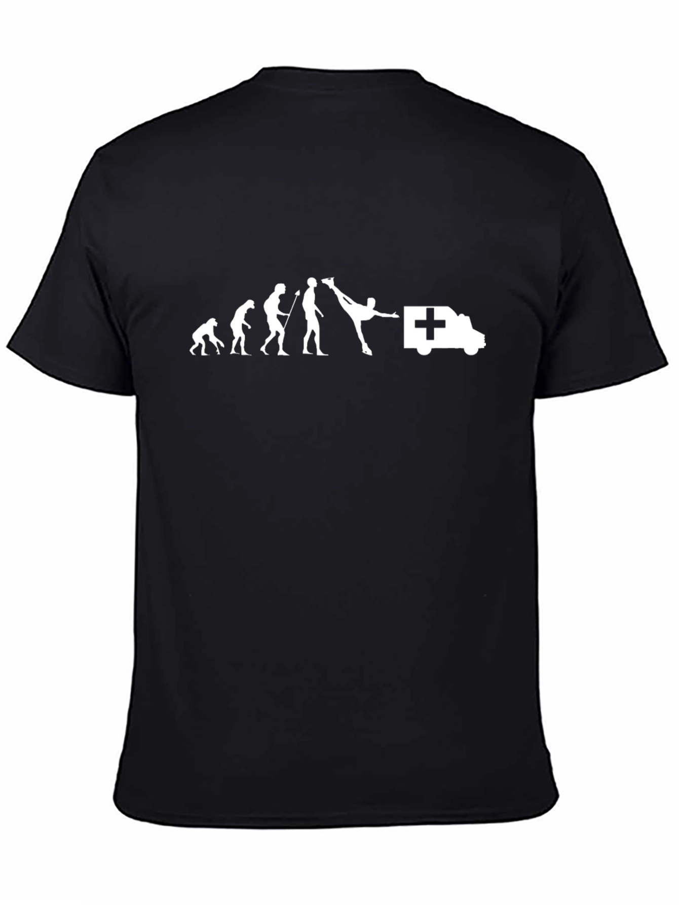 Evolution of Kicking Ambulance Funny T-Shirt