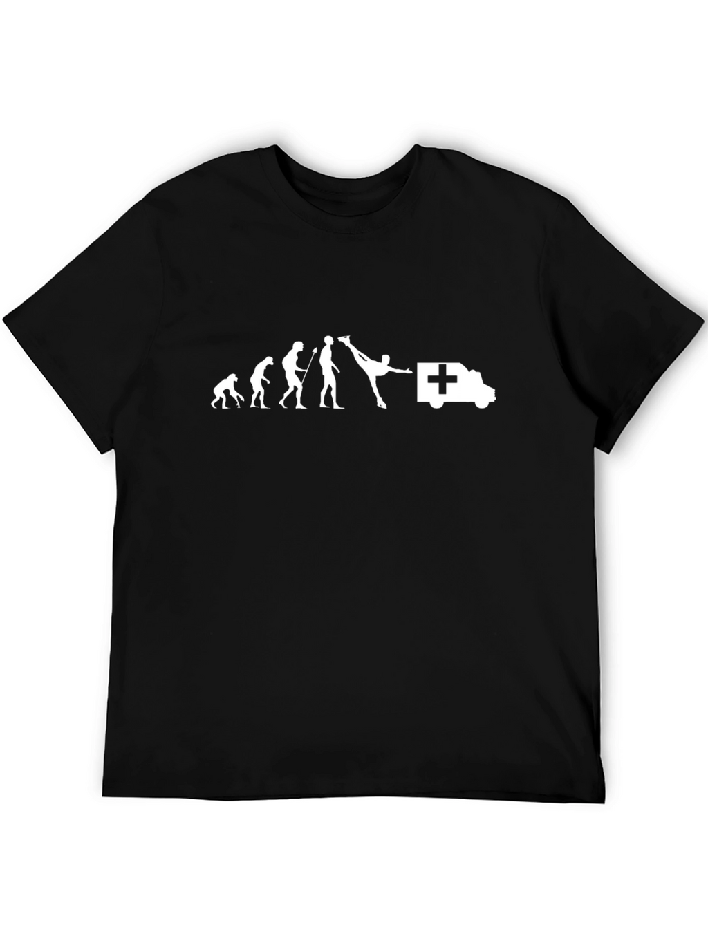 Evolution of Kicking Ambulance Funny T-Shirt