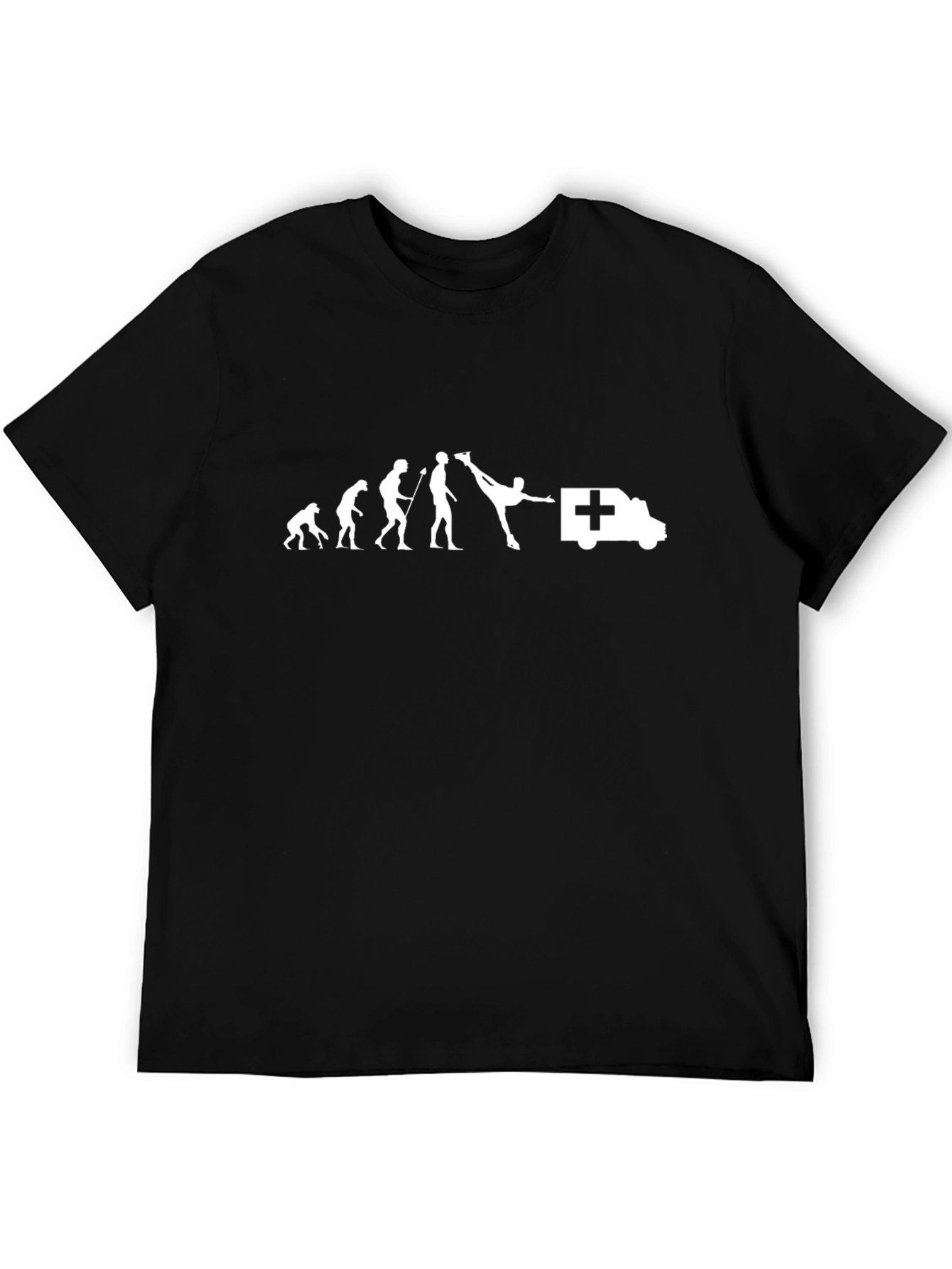 Evolution of Kicking Ambulance Funny T-Shirt
