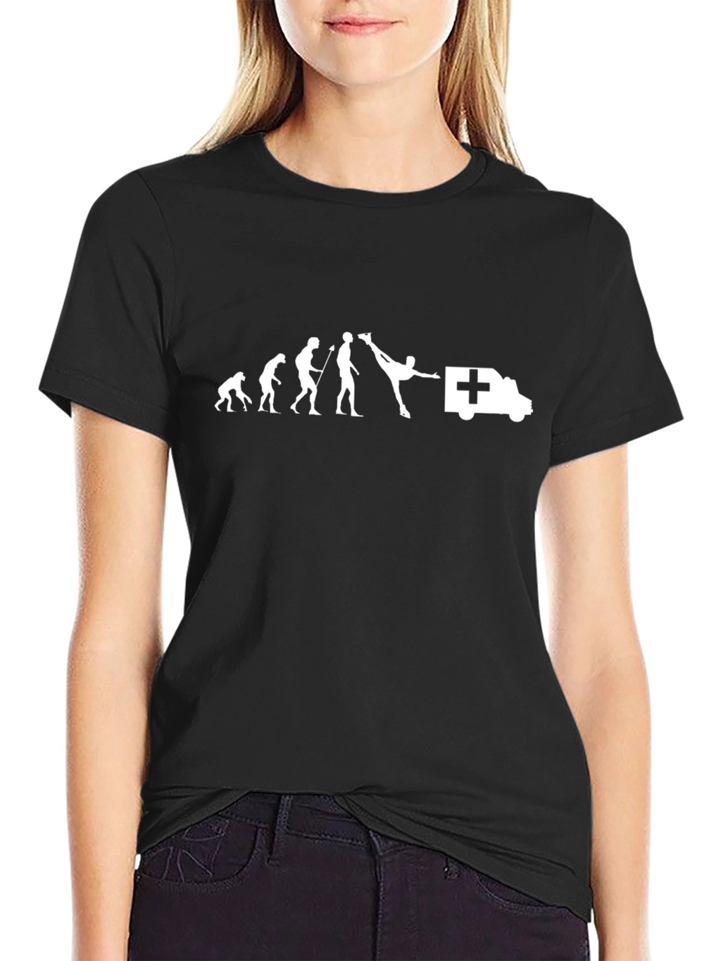 Evolution of Kicking Ambulance Funny T-Shirt