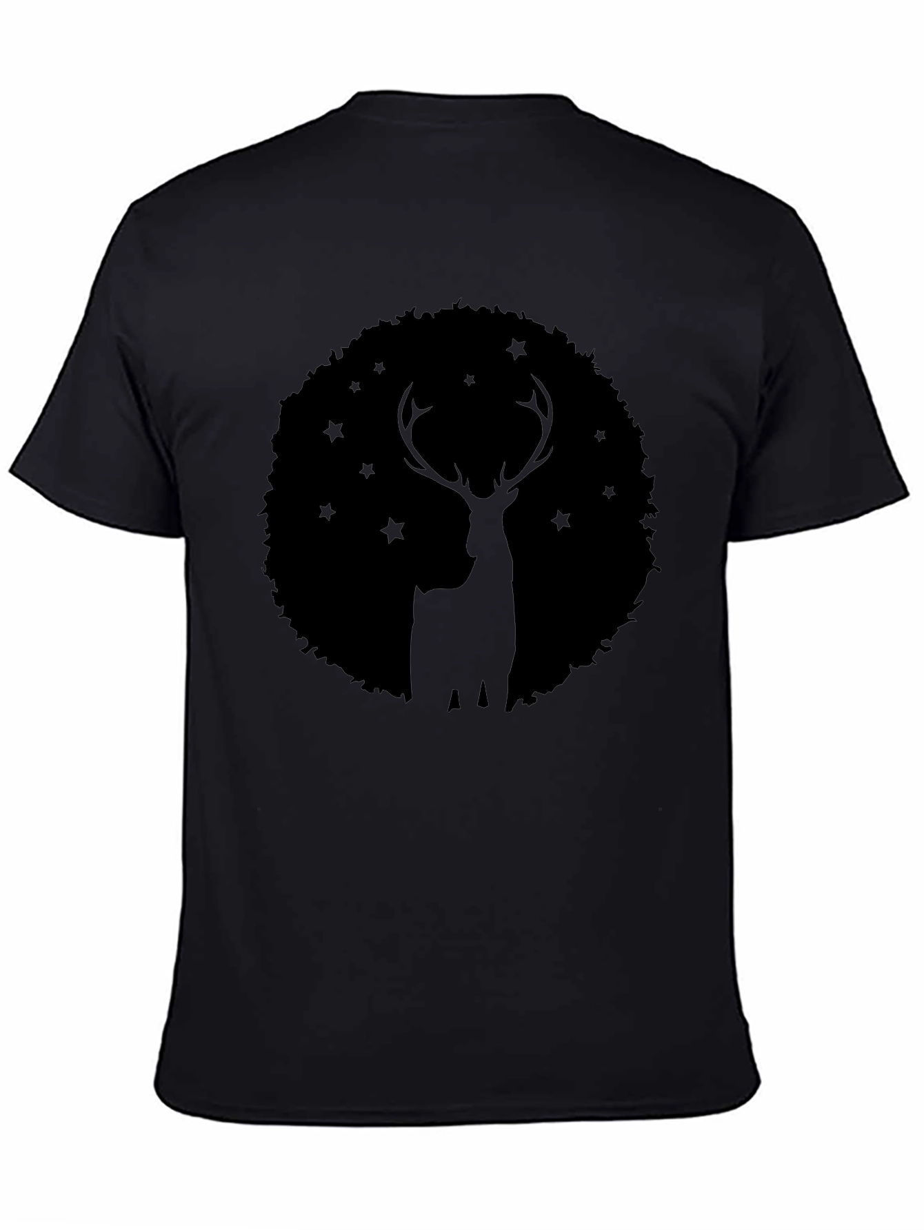 Stag Silhouette T-Shirt - Black Graphic Tee