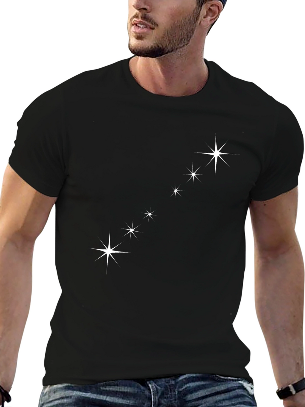 Constellation Graphic Black T-Shirt
