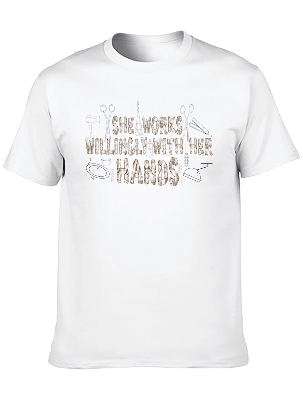 She Works Willingly With Her Hands Black T-Shirt
