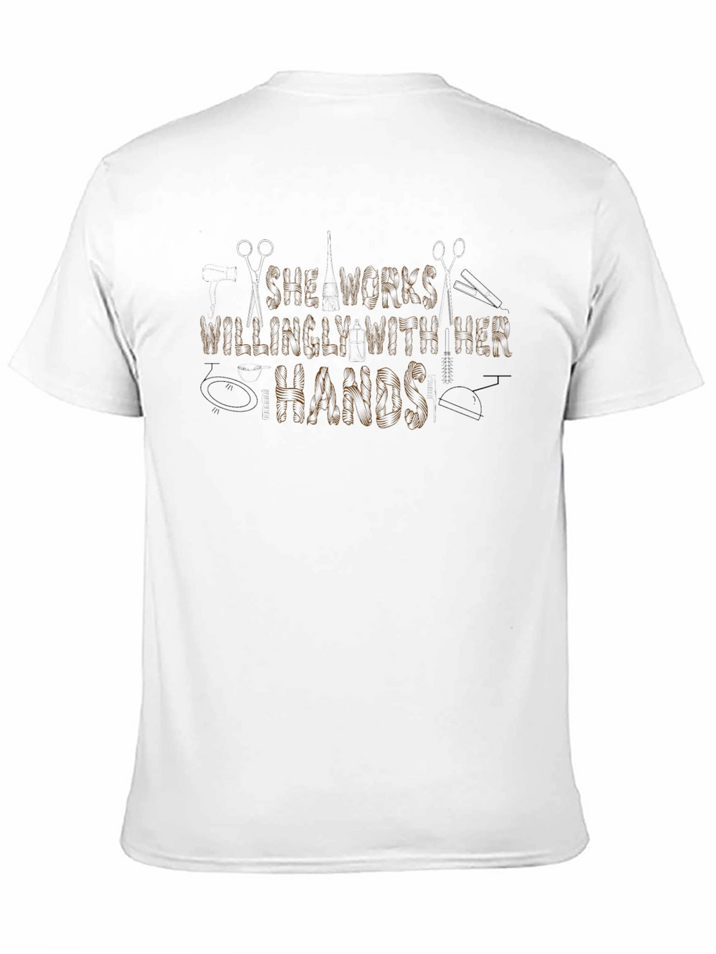 She Works Willingly With Her Hands Black T-Shirt