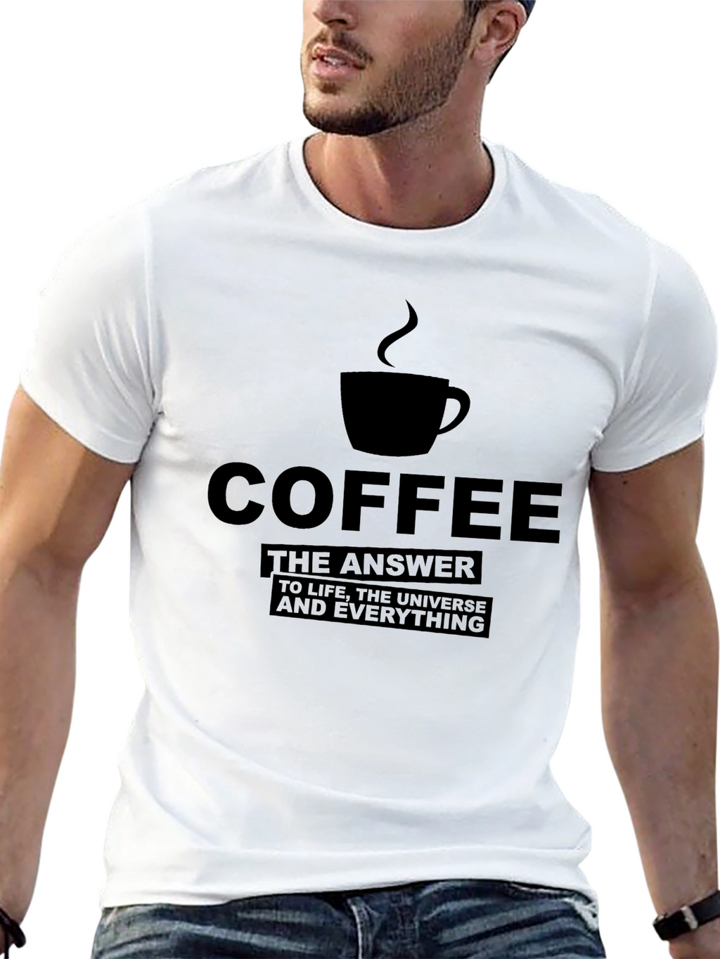 Coffee: The Answer T-Shirt - Black