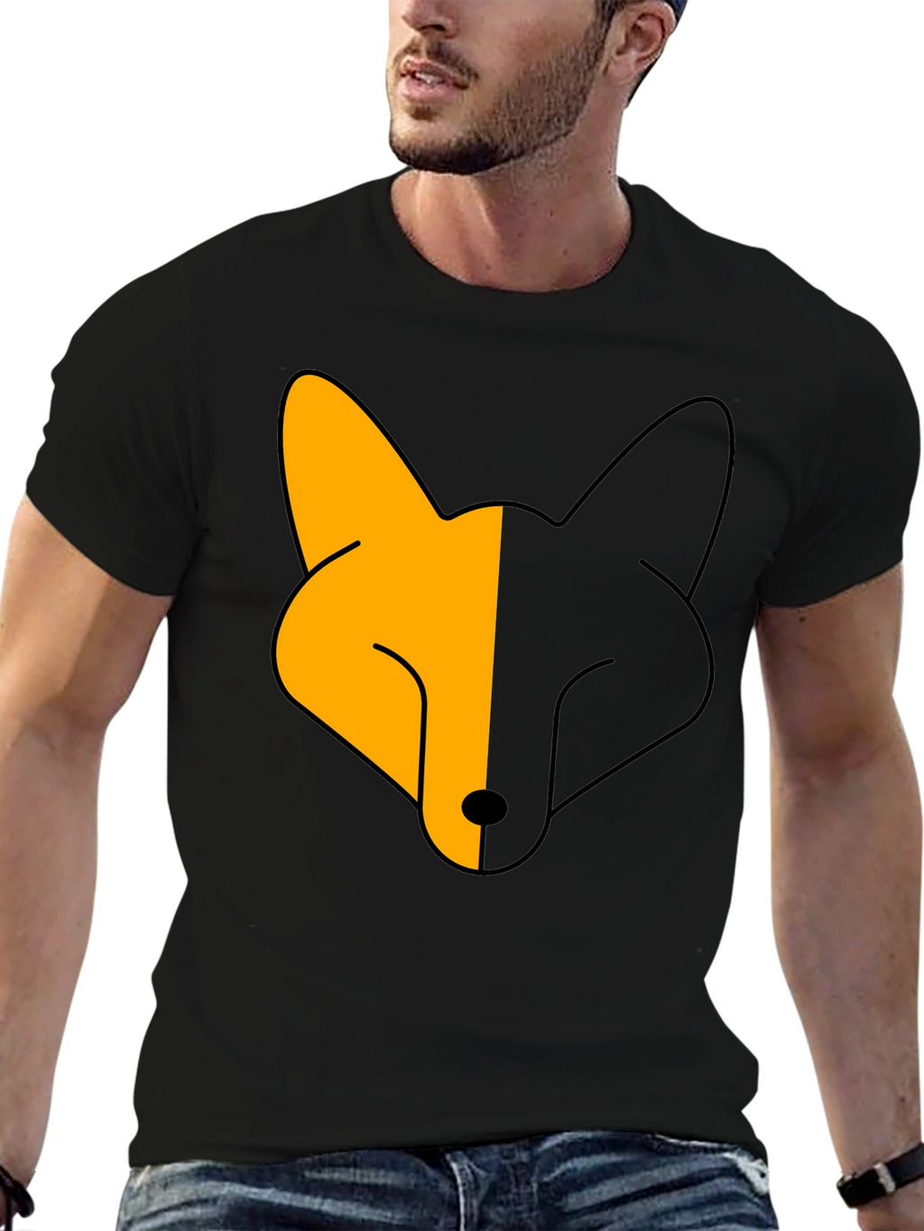 Two-Tone Fox Graphic Tee